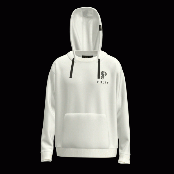 PHLEX Signature White Hoodie